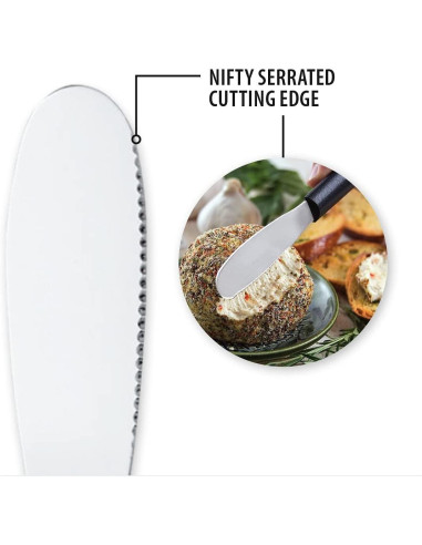 Cuchillo para Untar RADA Negro 8.57 cm Hoja Serrada