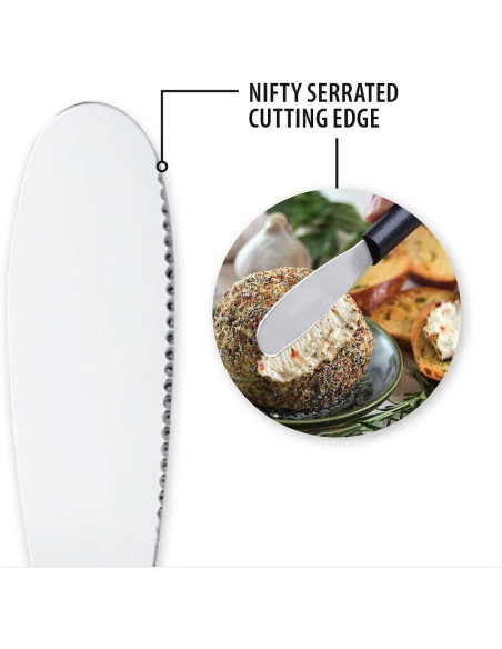 Cuchillo para Untar RADA Negro 8.57 cm Hoja Serrada