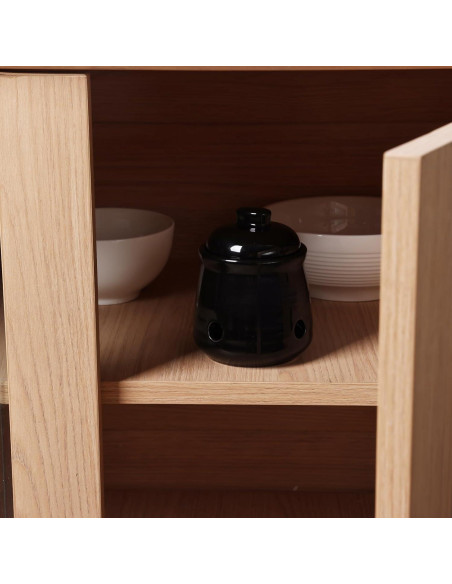 Conservador de Ajo Mini HAOTOP de Cerámica con Tapa Negra