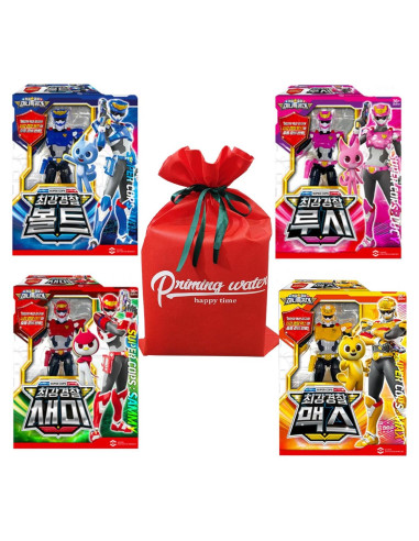Figura de Robot Transformador Policía Más Fuerte Set 4 Piezas