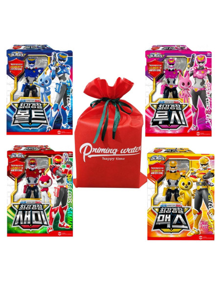 Figura de Robot Transformador Policía Más Fuerte Set 4 Piezas