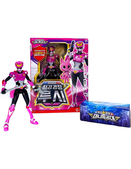 Figura de Robot Transformador Policía Más Fuerte Set 4 Piezas