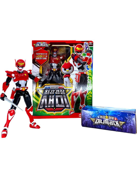 Figura de Robot Transformador Policía Más Fuerte Set 4 Piezas