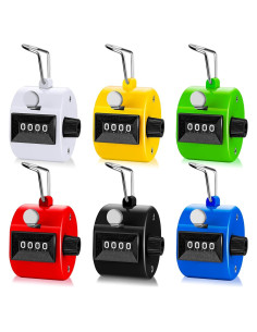 Contador Manual Mecánico ALDMIO 4 Dígitos 6 Piezas Colores