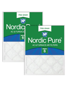 Filtros de Aire Nordic Pure Poly Green MERV 6 - Paquete de 2