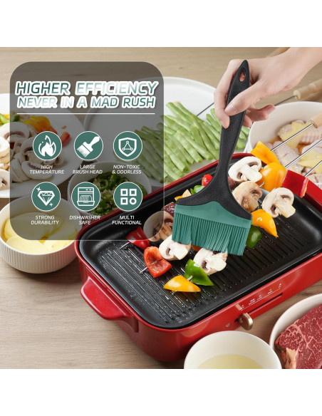 Brocha de Silicona Tuyotue 10cm Verde para Basting y BBQ