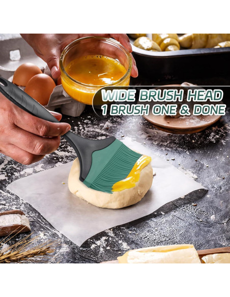 Brocha de Silicona Tuyotue 10cm Verde para Basting y BBQ