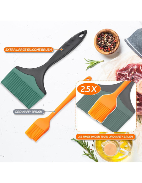 Brocha de Silicona Tuyotue 10cm Verde para Basting y BBQ