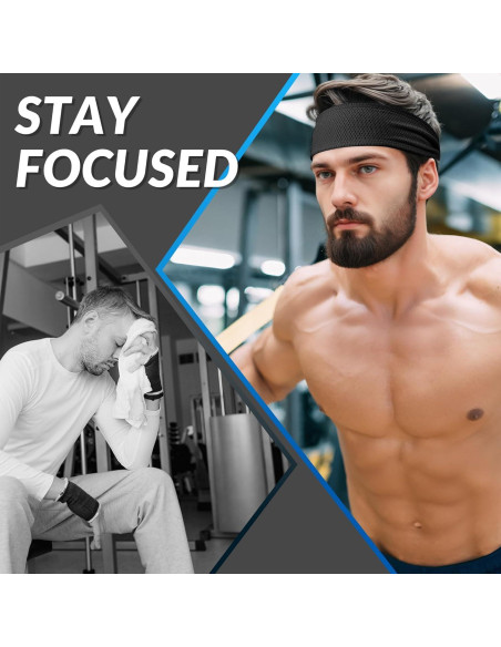 Cinta para la cabeza Sukeen negra antideslizante para sudor