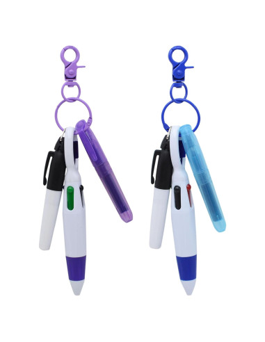 Conjunto de bolígrafos mini YYaaloa para enfermeras - 2 resaltadores y 2 llaveros