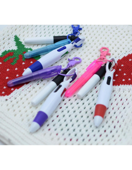 Conjunto de bolígrafos mini YYaaloa para enfermeras - 2 resaltadores y 2 llaveros