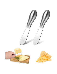 Juego de 2 cuchillos para untar Clarmonde - Acero inoxidable