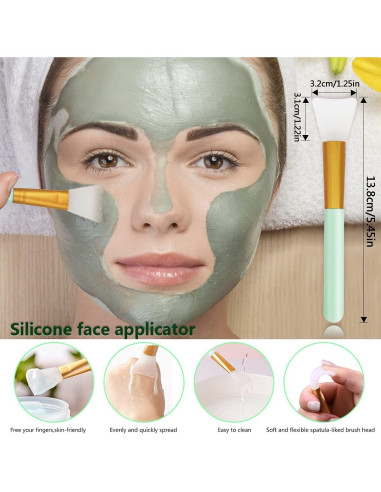 Juego de 5 Cepillos de Silicona para Limpieza Facial Nazeshenyexyf