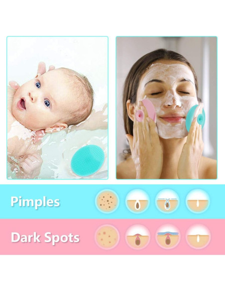 Juego de 5 Cepillos de Silicona para Limpieza Facial Nazeshenyexyf Juego de 5 Cepillos de Silicona para Limpieza Facial Nazeshenyexyf