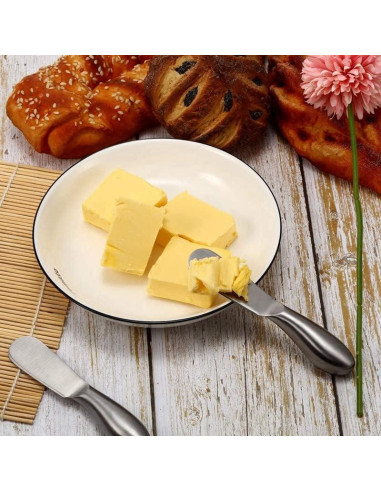 Juego de 2 cuchillos para untar Clarmonde - Acero inoxidable