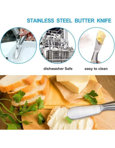 Juego de 2 cuchillos para untar Clarmonde - Acero inoxidable