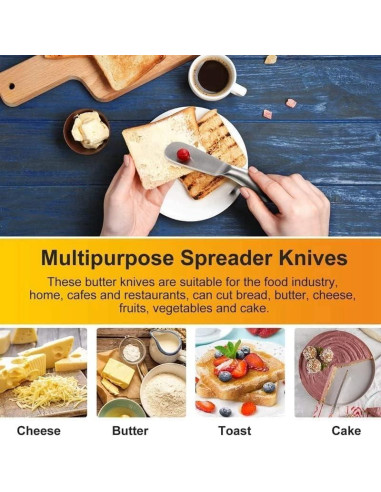 Juego de 2 cuchillos para untar Clarmonde - Acero inoxidable