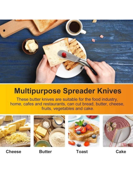 Juego de 2 cuchillos para untar Clarmonde - Acero inoxidable