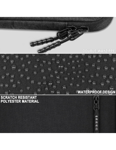 Funda para Laptop 14" TEDNETGO Negra Impermeable y Resistente
