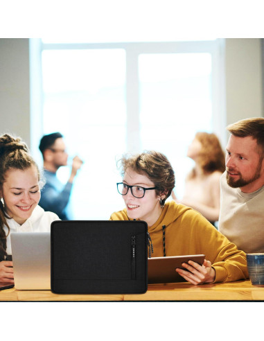 Funda para Laptop 14" TEDNETGO Negra Impermeable y Resistente
