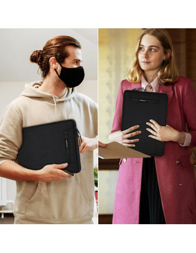 Funda para Laptop 14" TEDNETGO Negra Impermeable y Resistente