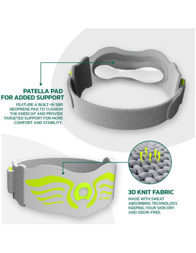 Banda de Soporte para Rodilla aoFIT con Almohadilla de Silicona