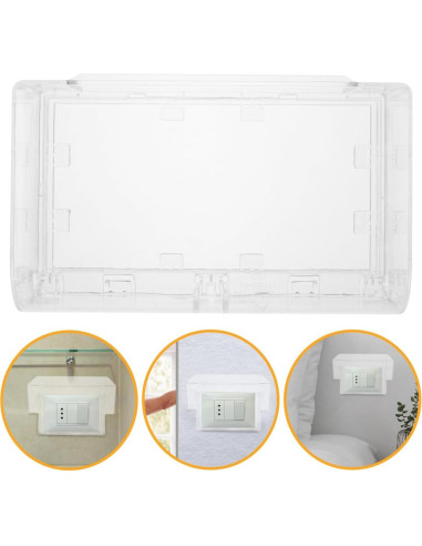 Cubierta Protectora Adhesiva Housoutil 2 Gang Transparente