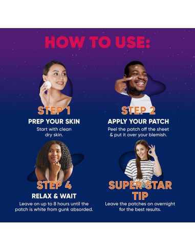 Parches para Acné LivaClean 240 CT Galaxia con Ácido Salicílico