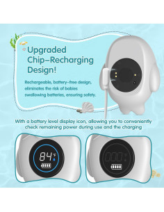 Termómetro de baño recargable LEDFAAH nutria 11.5cm 2