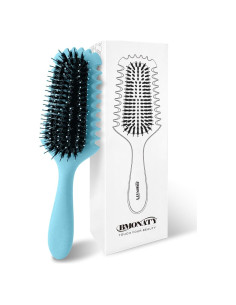 Cepillo Definidor de Rizos BMONATY Azul - Cerdas de Jabalí