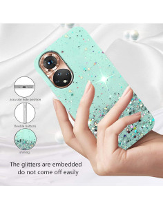 Funda Brillante para Huawei Nova 9 Silicona Clara Verde 2