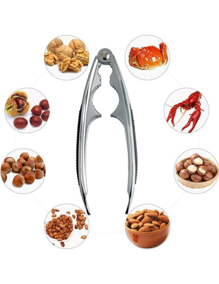 Abre Nueces Oujilet 15.8 cm Metal Antideslizante Negro