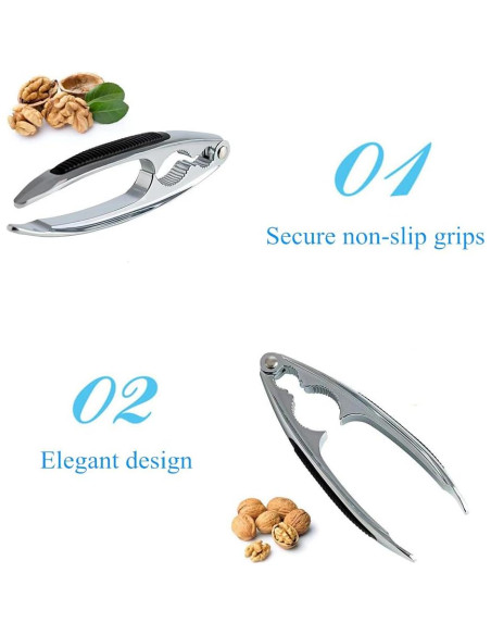 Abre Nueces Oujilet 15.8 cm Metal Antideslizante Negro