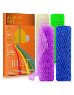 Esponjas Exfoliantes de Red Africana RIUOTA - 4 Piezas 30x80cm