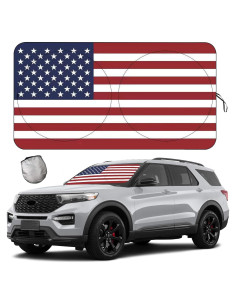 Sombra Solar Parabrisas TDCQQGQQ Bandera Americana 160x85cm