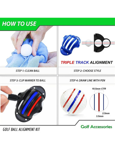 Juego de Marcadores de Pelotas de Golf PUFFINSING 8 Piezas