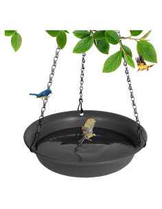 Bañera de Aves Colgante VUWEZ 20.32 cm Negro Plástico