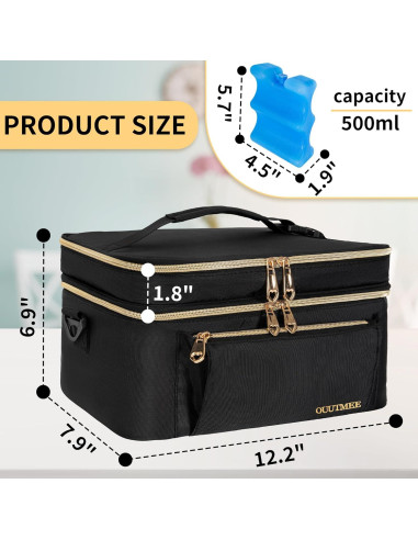 Bolsa Enfriadora de Leche Materna OUUTMEE Doble Capa 31.75x20.32cm