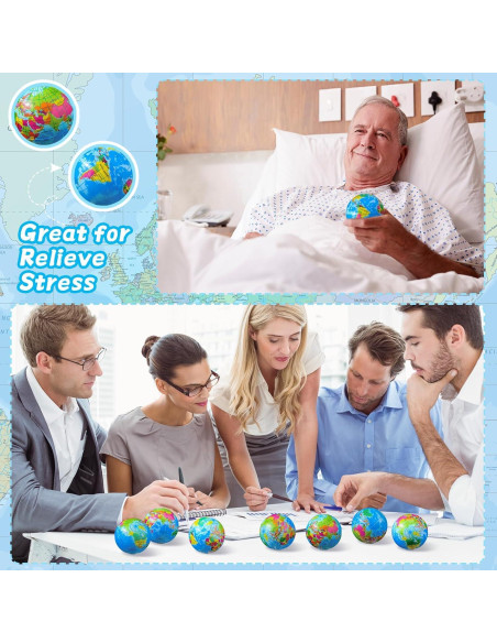 150 Pelotas de Estrés Globo Poen 5 cm con Bolsa Azul