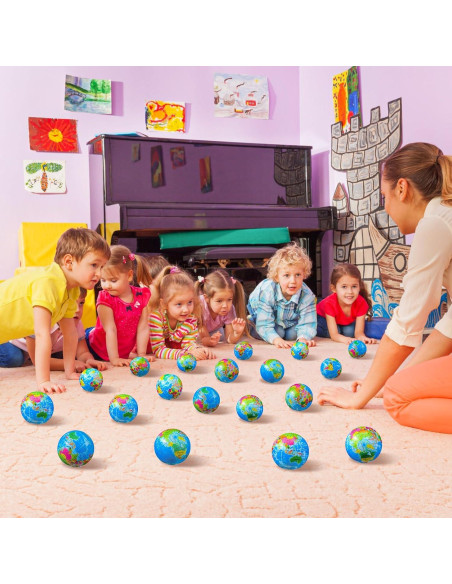 150 Pelotas de Estrés Globo Poen 5 cm con Bolsa Azul