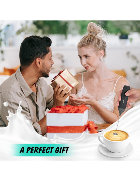 Espumador de Leche Eléctrico HAUSHOF Recargable USB-C Negro