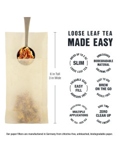 Filtros de Té Suelto Tiesta Tea - 100 Bolsas Desechables 2