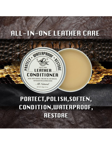 Acondicionador de Cuero Natural SALTY FISH 212g - Protector y Suavizante