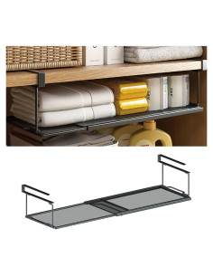 Organizador Bajo Estante FUCIHOMA Negro Expandible 38-70 cm