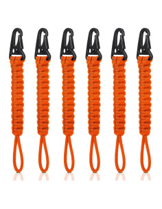 Set de 6 Llavero Paracord 550 Yoojahow Anaranjado 20.1 cm