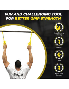 Core Prodigy Agarre Talon Pull Up - Bucles de Nylon para Entrenamiento de Agarre 2