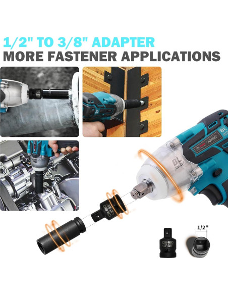 Llave de Impacto Inalámbrica JOVANT 20V 1000Nm 5 Modos