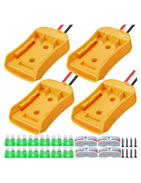 Adaptador de Batería Pickmesh 4 Pack Compatible Dewalt 20V