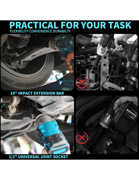Llave de Impacto Inalámbrica JOVANT 20V 1000Nm 5 Modos