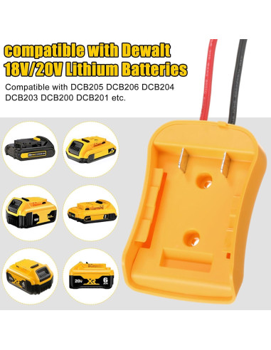 Adaptador de Batería Pickmesh 4 Pack Compatible Dewalt 20V